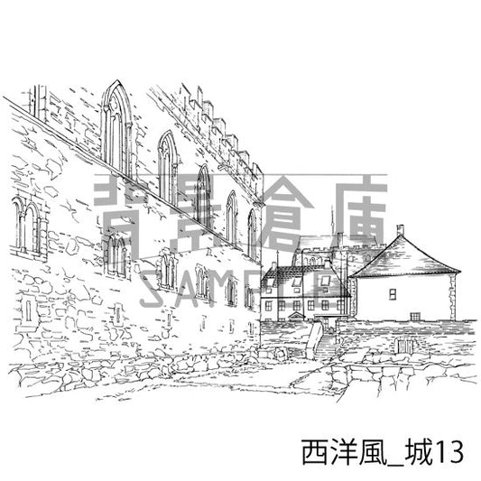 西洋風_城13_トーン