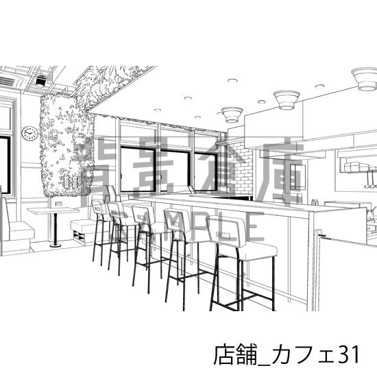 店舗_カフェ31_トーン