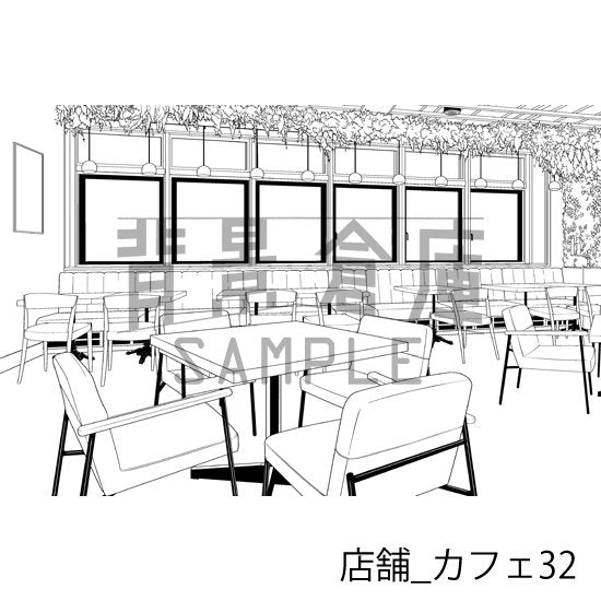 店舗_カフェ32_トーン