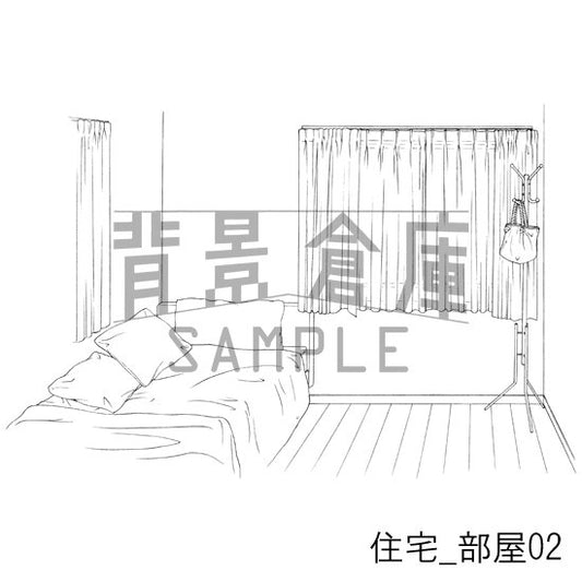 住宅_部屋02_トーン