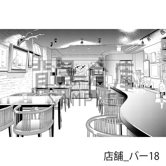 バーの背景(トーンつき)です。