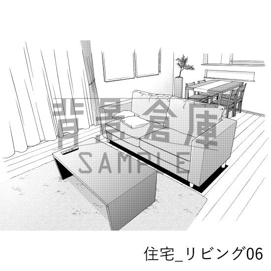 住宅の部屋(トーンつき)です。