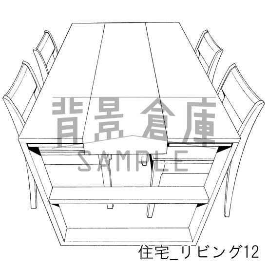 住宅_リビング12_トーン