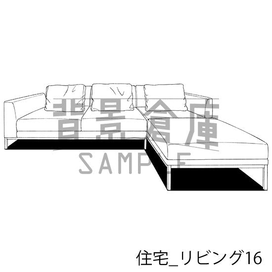住宅_リビング16_トーン