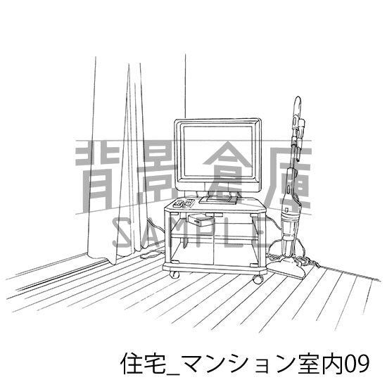 住宅_マンション室内09_トーン