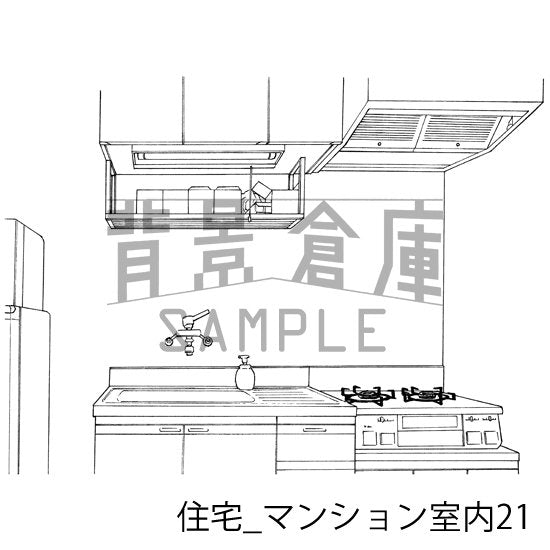 住宅_背景素材集18(マンション室内)_トーン