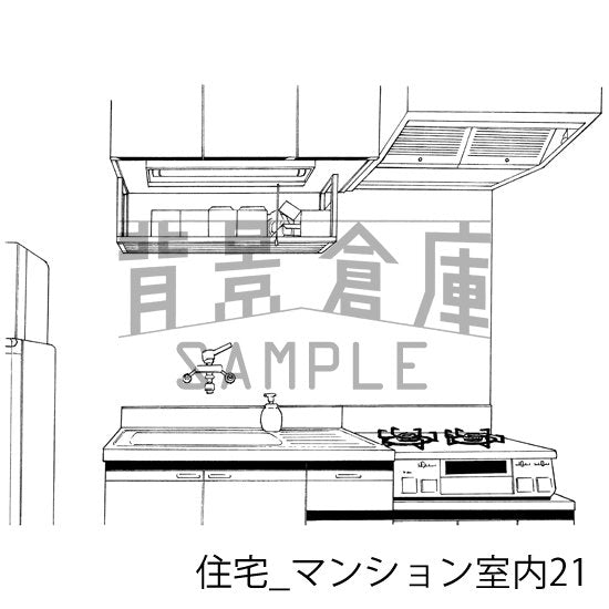 住宅_背景素材集18(マンション室内)_トーン