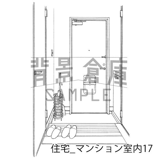 住宅_背景素材集18（マンション室内）_トーン