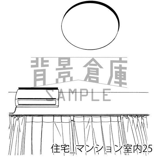 住宅_背景素材集18(マンション室内)_トーン
