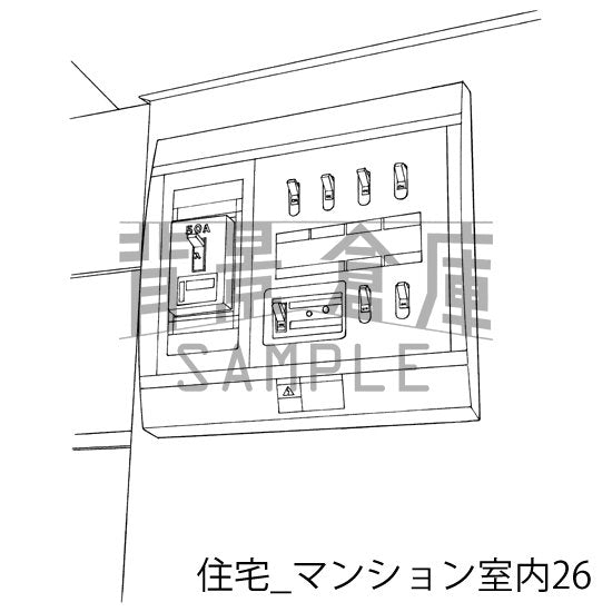 住宅_背景素材集18(マンション室内)_トーン