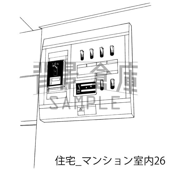 住宅_背景素材集18(マンション室内)_トーン