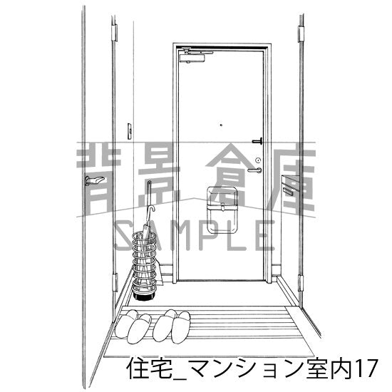 住宅_背景素材集18(マンション室内)_トーン
