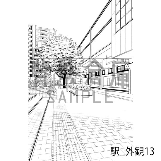 駅_外観13_トーン