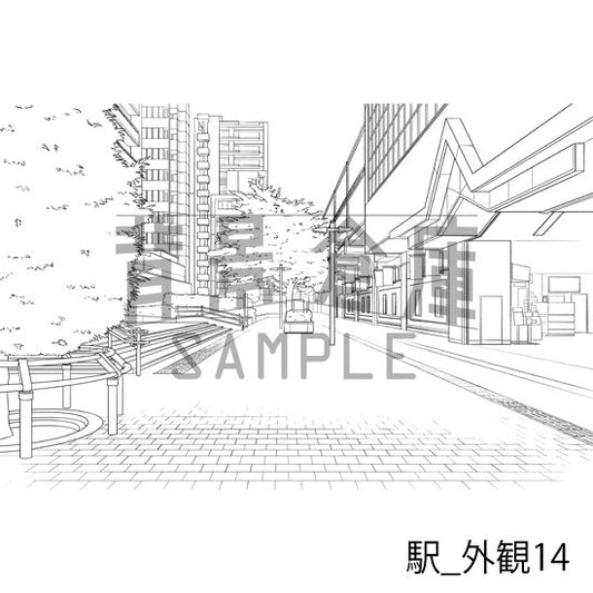 駅_外観14_トーン