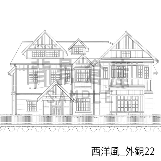 西洋風_外観22_トーン