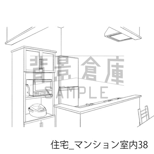 住宅_マンション室内38_トーン