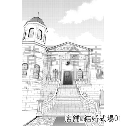 店舗_結婚式場01_トーン