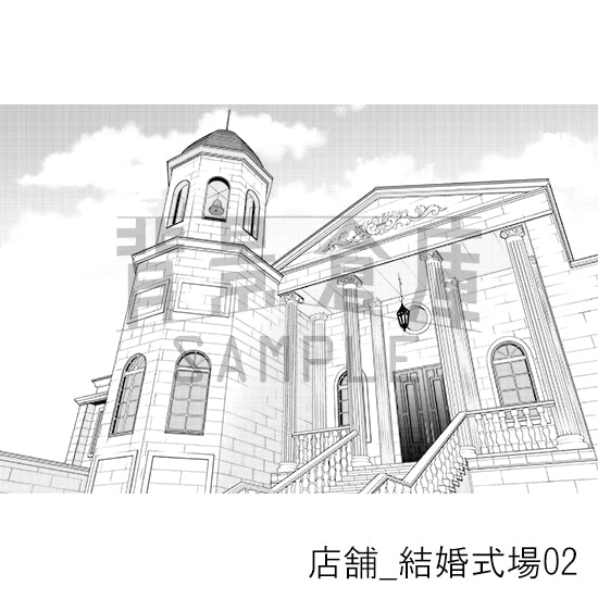 店舗_背景素材集37（結婚式場）_トーン