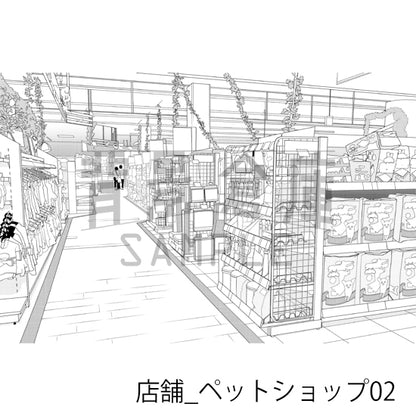 店舗_ペットショップ02_トーン