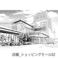 店舗_背景素材集35（ショッピングモール）_トーン