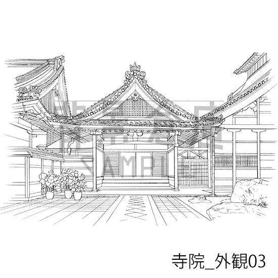 寺院_外観03_トーン