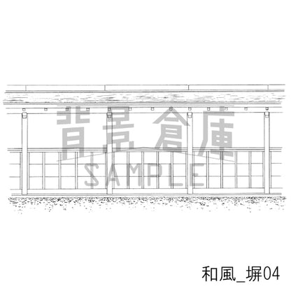 和風_塀04_トーン