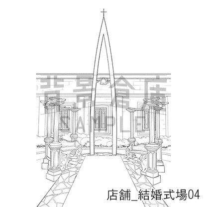 店舗_背景素材集37（結婚式場）_トーン