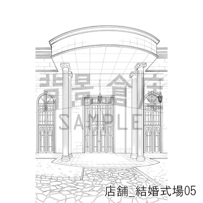 店舗_背景素材集37（結婚式場）_トーン