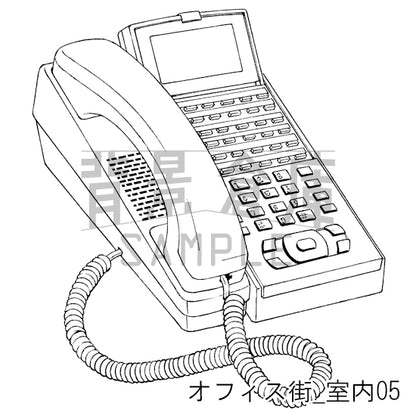 オフィス街_背景素材集4（室内）_トーン