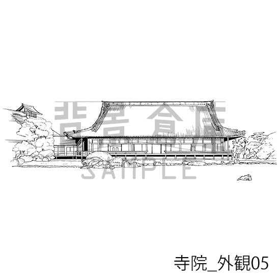 寺院_外観05_トーン