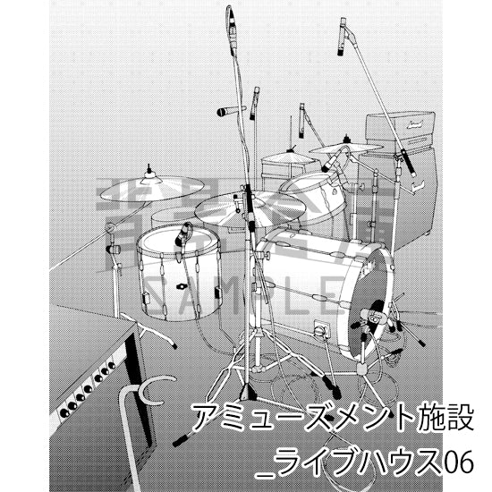 【半額】アミューズメント施設_背景素材集3（ライブハウス）_トーン