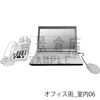 オフィス街_室内06_トーン