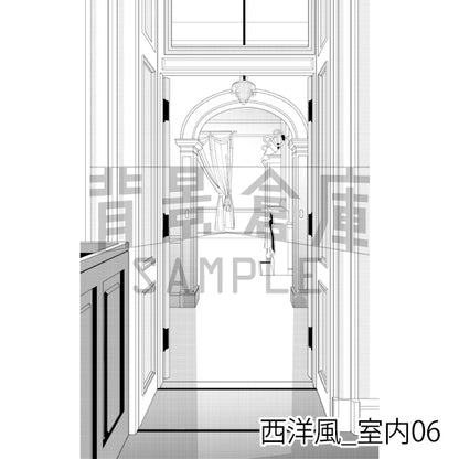 西洋風_室内06_トーン