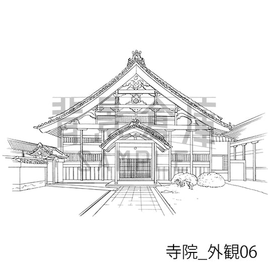 寺院_外観06_トーン