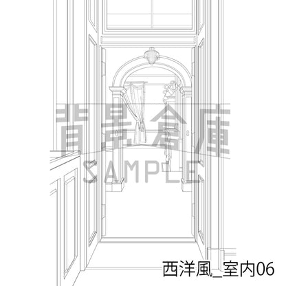 西洋風_背景素材集2（室内）_トーン