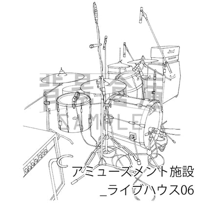 【半額】アミューズメント施設_背景素材集3（ライブハウス）_トーン