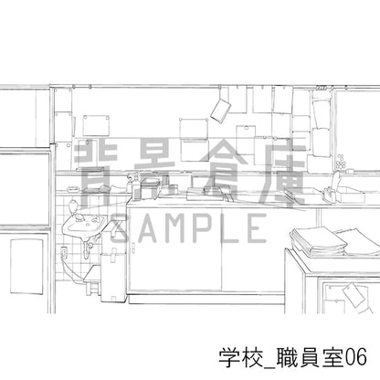学校_職員室06_トーン