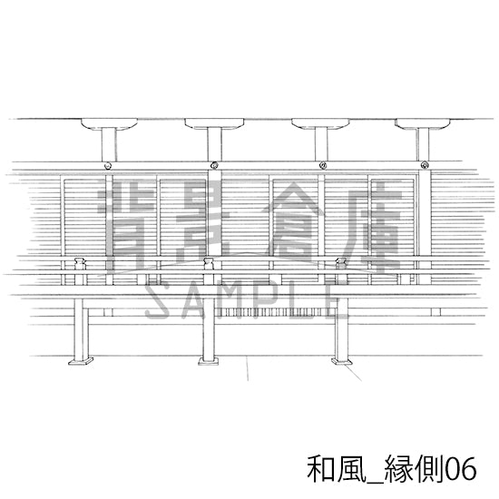 和風_縁側06_トーン