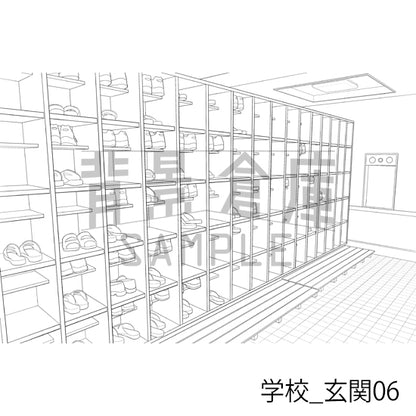 学校_玄関06_トーン