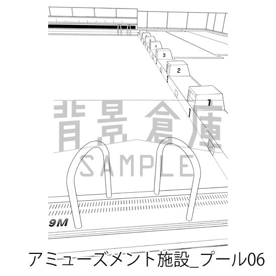 アミューズメント施設_プール06_トーン