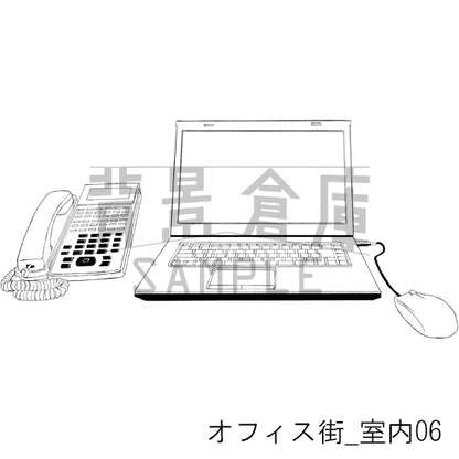 オフィス街_室内06_トーン