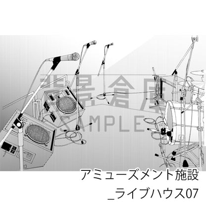 【半額】アミューズメント施設_背景素材集3（ライブハウス）_トーン