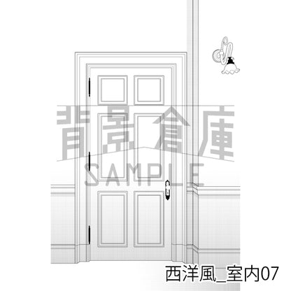 西洋風_背景素材集2（室内）_トーン