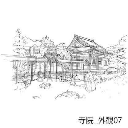 寺院_外観07_トーン