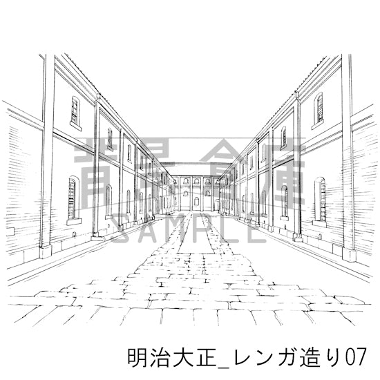 明治大正_背景素材集4（外観）_トーン