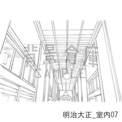 明治大正_背景素材集7（室内）_トーン