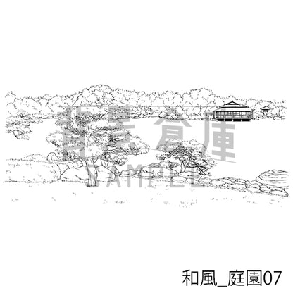 和風_庭園07_トーン
