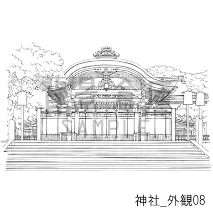 神社_外観08_トーン