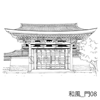 和風_門08_トーン