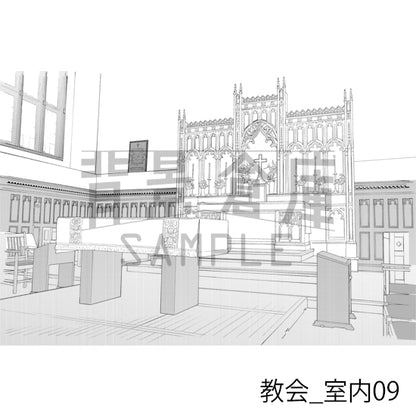 教会_室内09_トーン